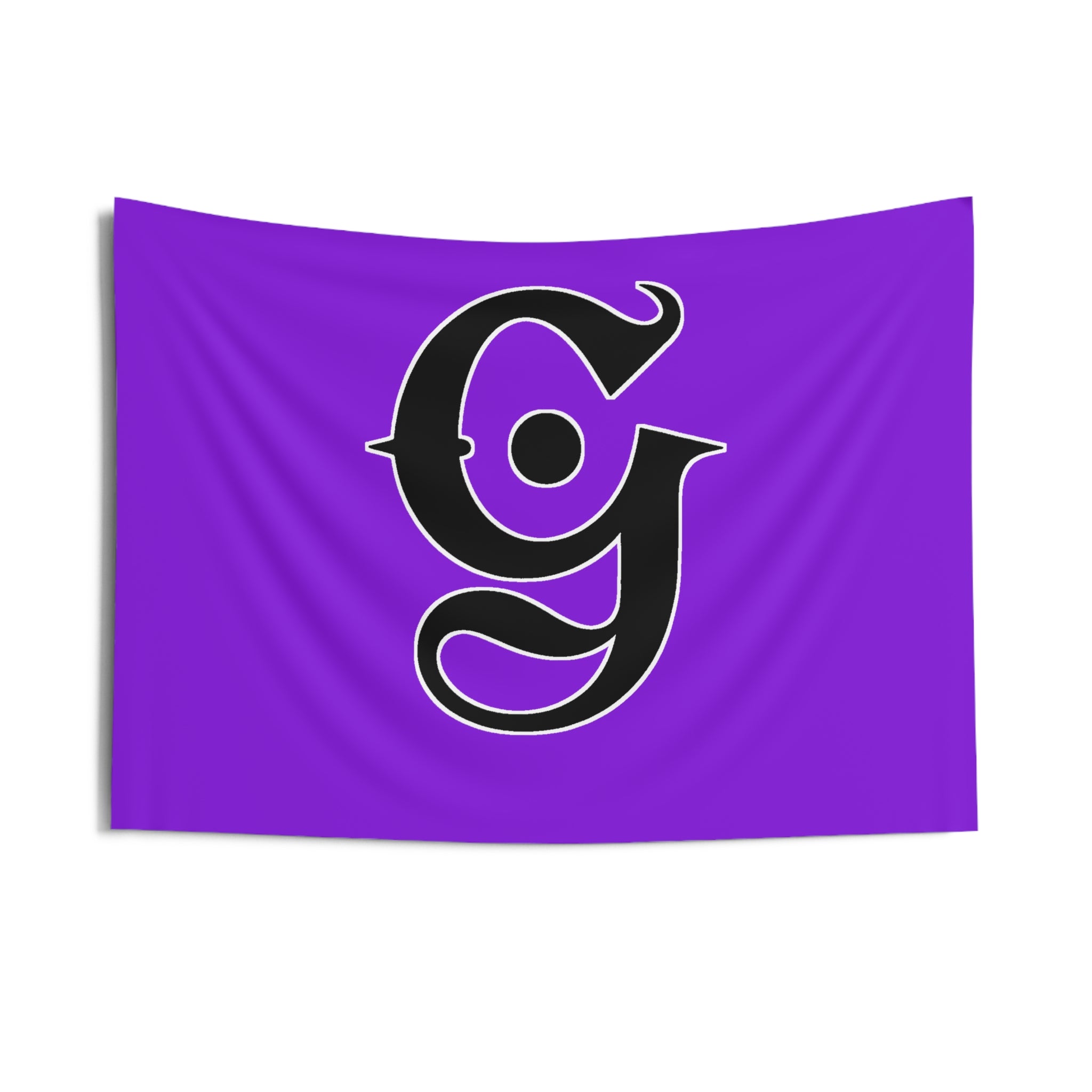 Big G Wall Tapestry — Purple with Black Logo