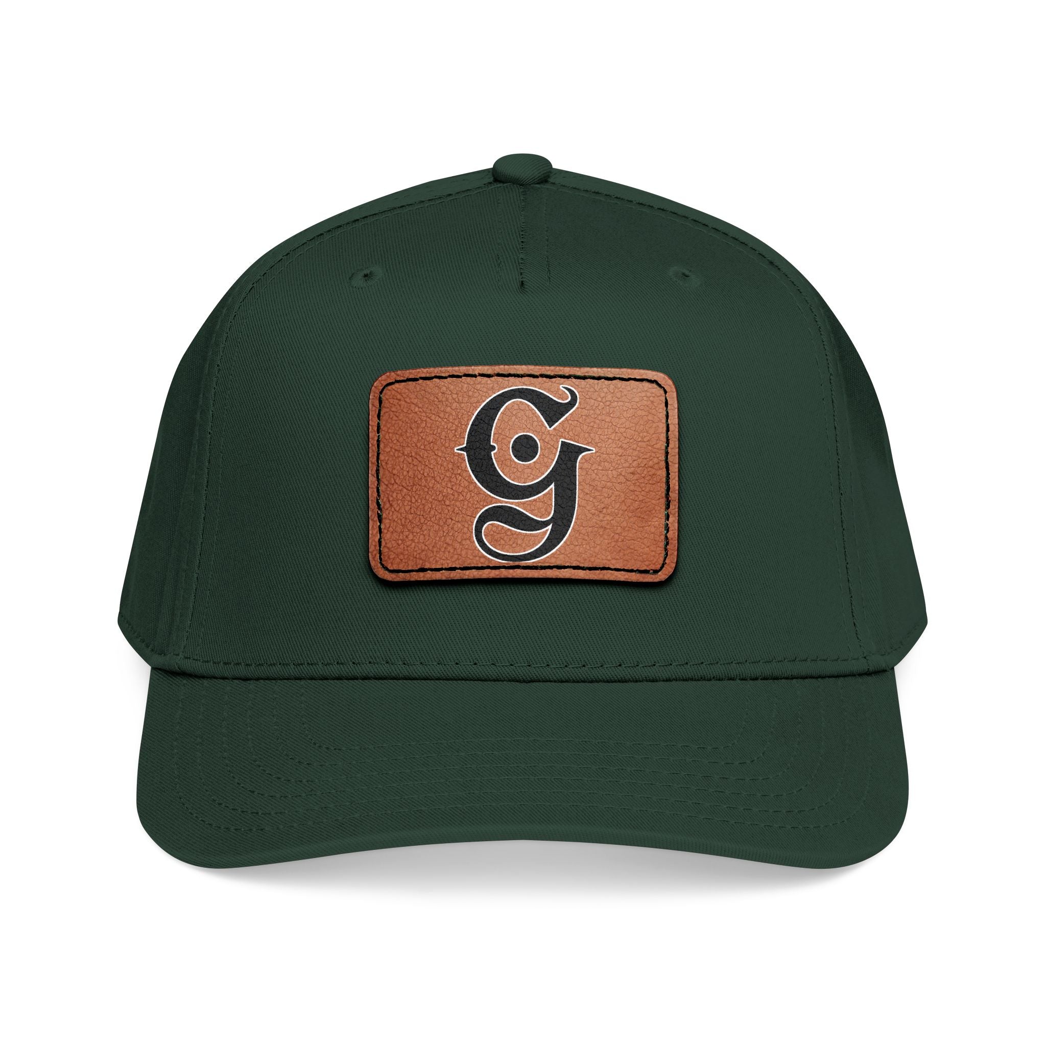 Mid Profile Baseball Cap with Leather “G”
