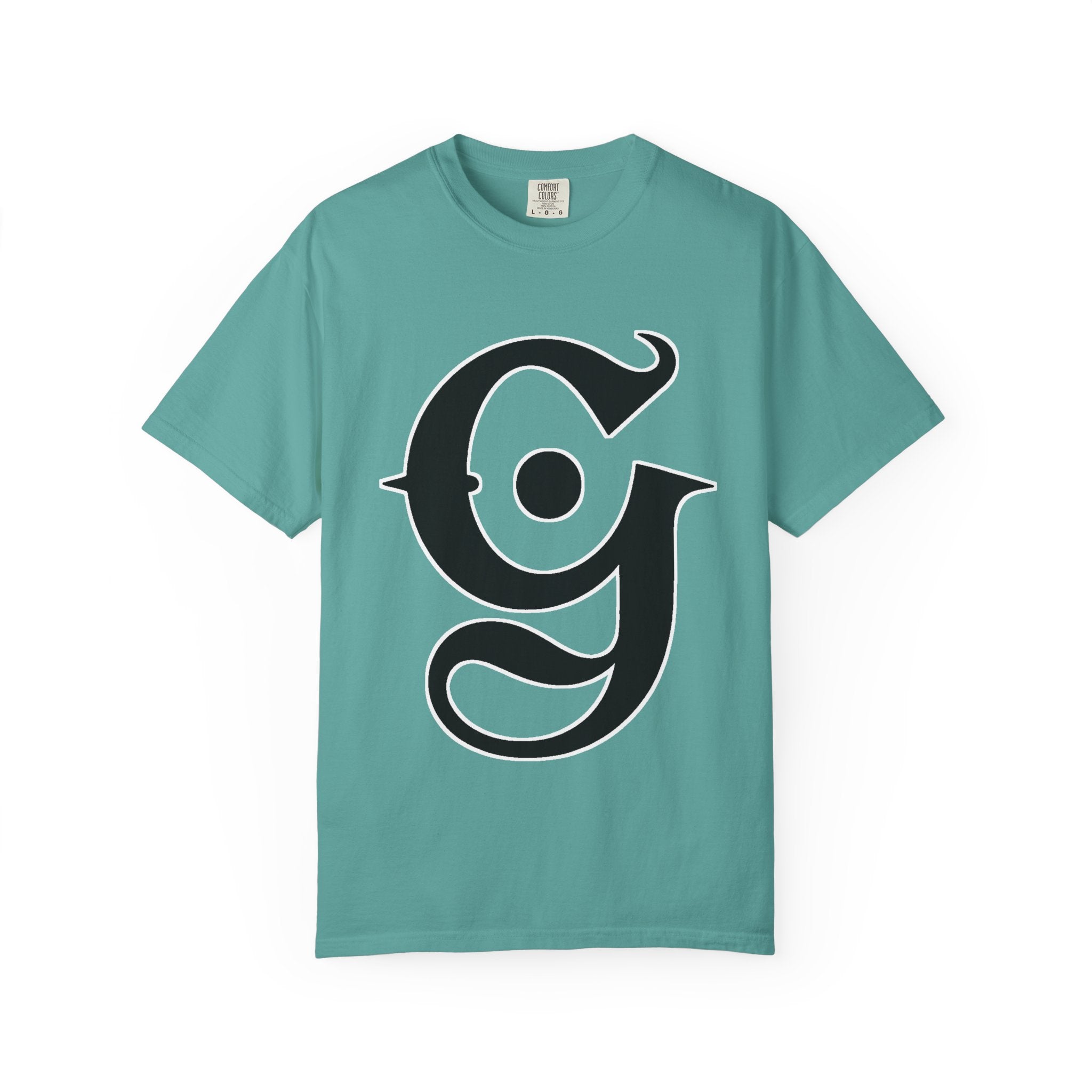 Garment-Dyed Graphic Tee — Gothic “g” Front & “The Getting Spot” Graffiti Back