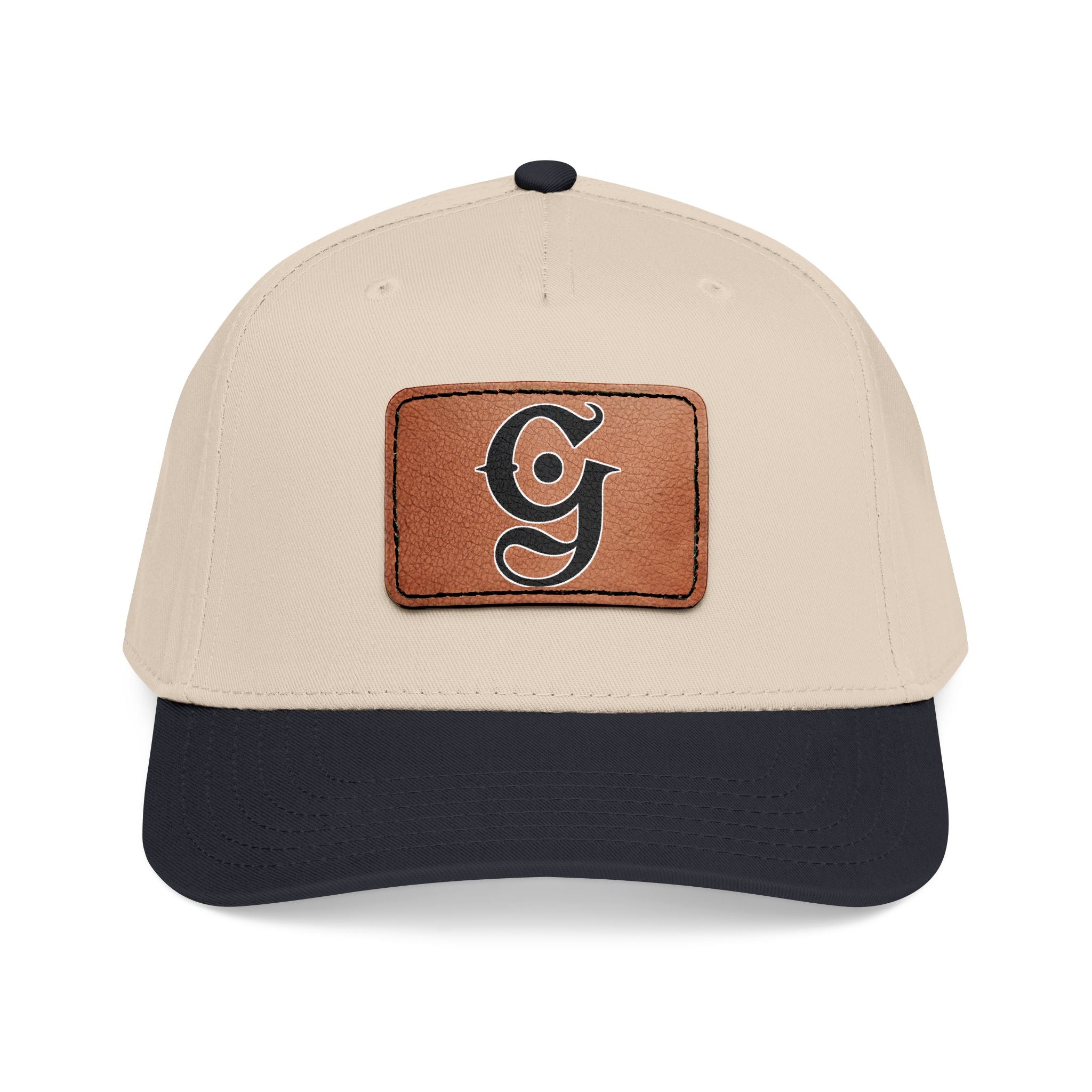 Mid Profile Baseball Cap with Leather “G”