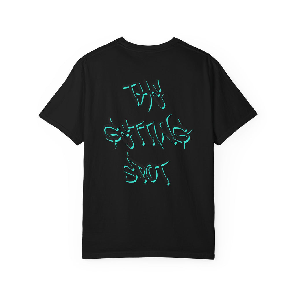 Garment-Dyed Graphic Tee — Gothic “g” Front & “The Getting Spot” Graffiti Back