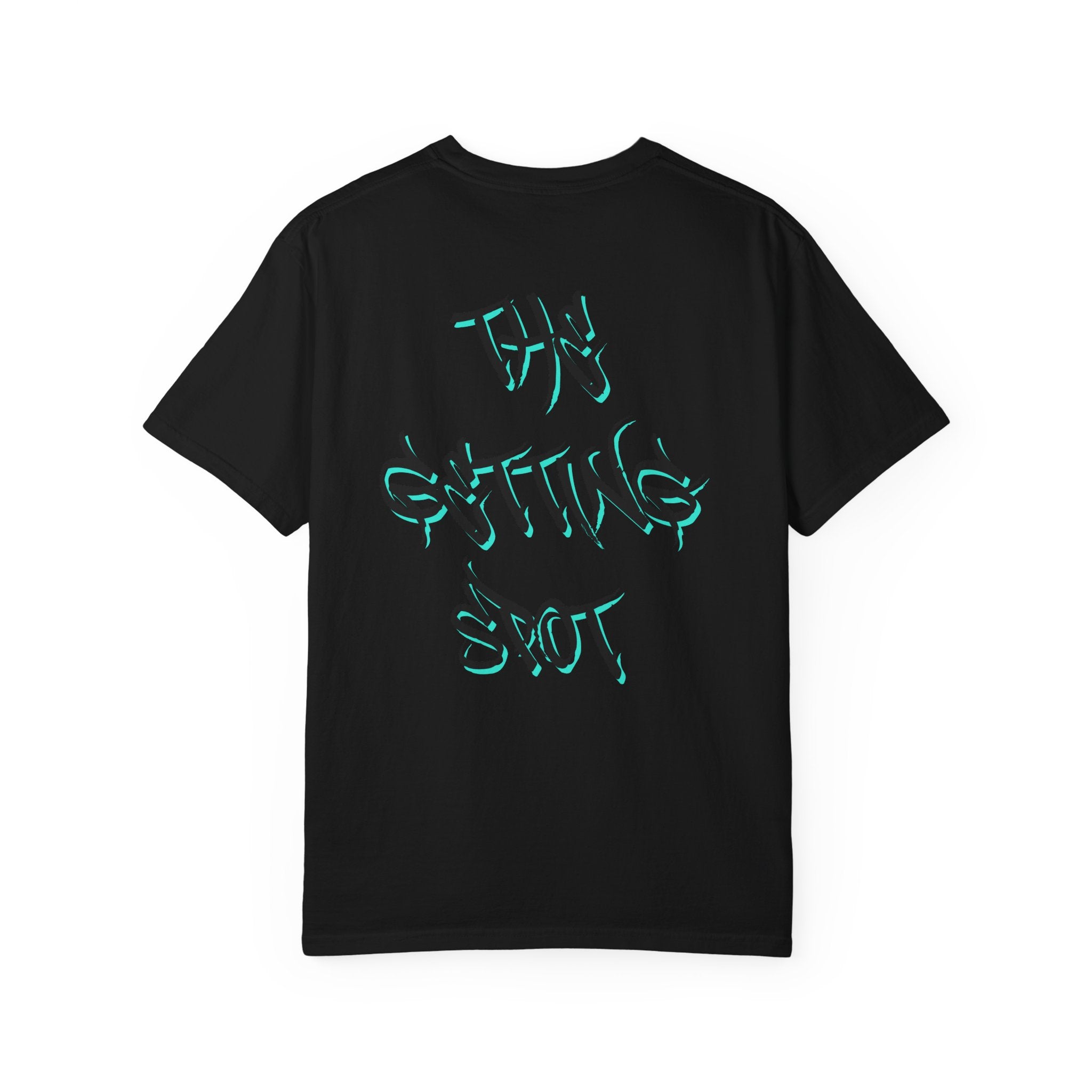 Garment-Dyed Graphic Tee — Gothic “g” Front & “The Getting Spot” Graffiti Back