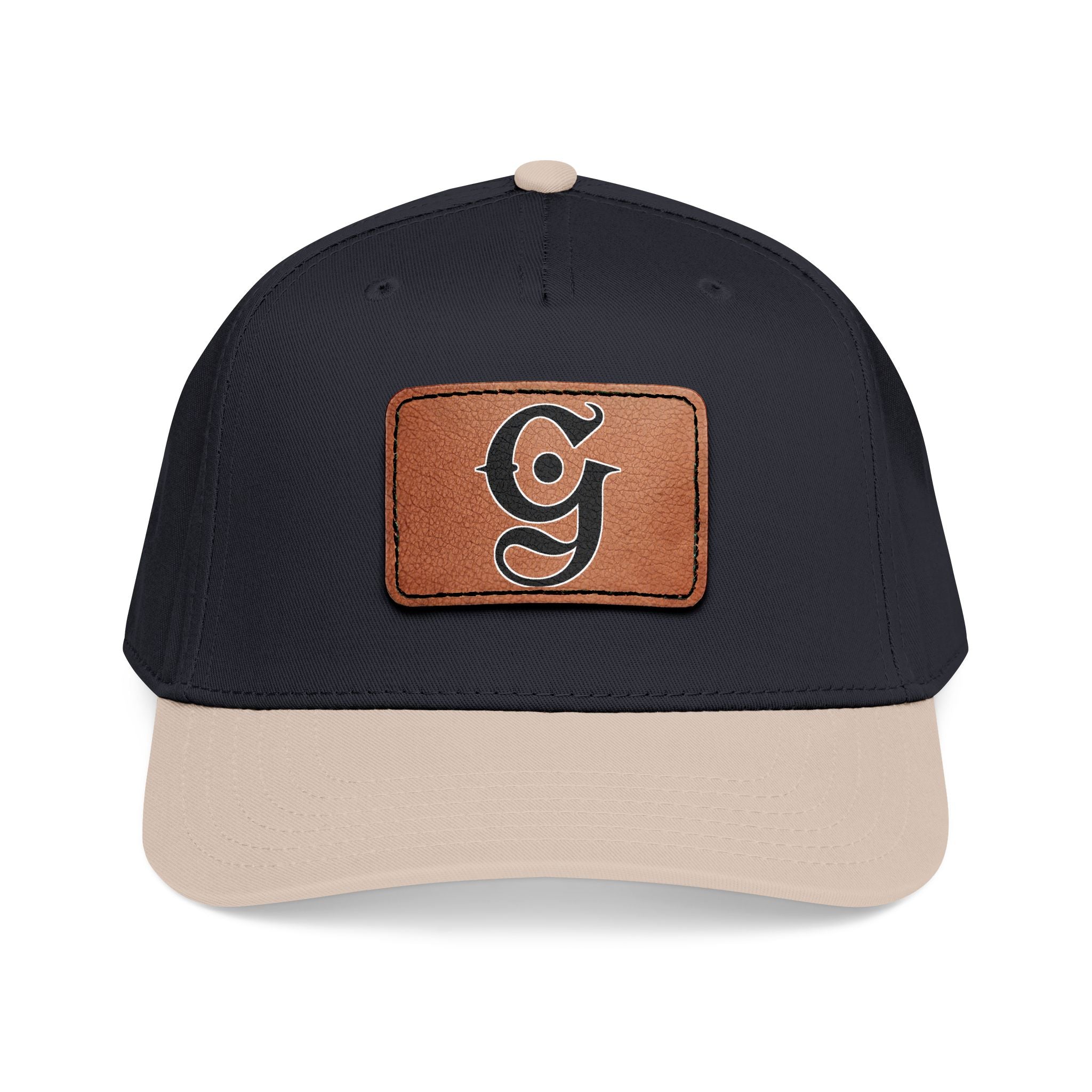 Mid Profile Baseball Cap with Leather “G”