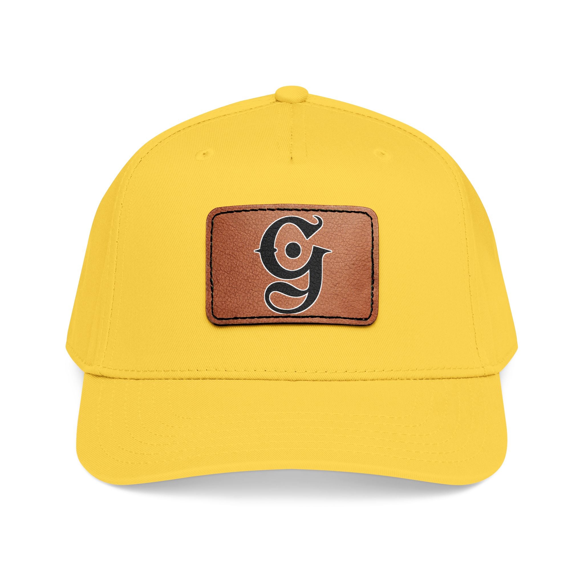 Mid Profile Baseball Cap with Leather “G”