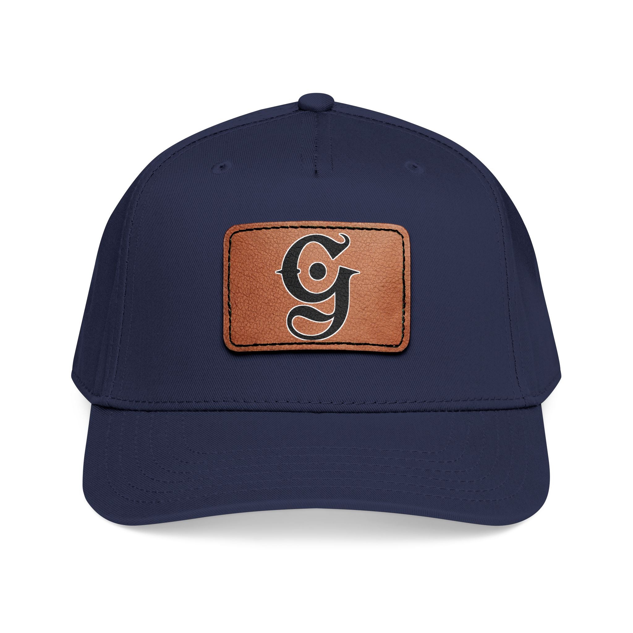 Mid Profile Baseball Cap with Leather “G”
