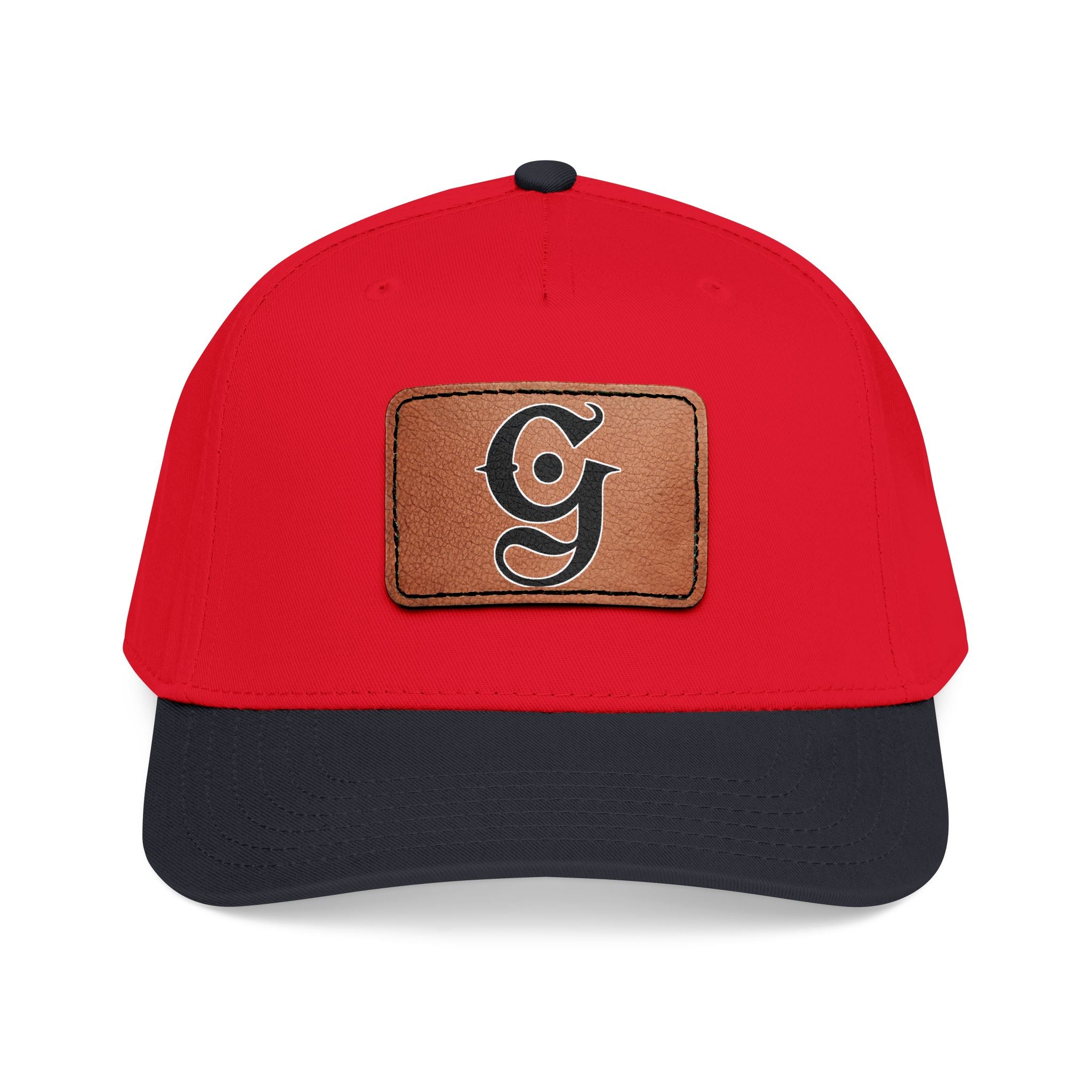 Mid Profile Baseball Cap with Leather “G”
