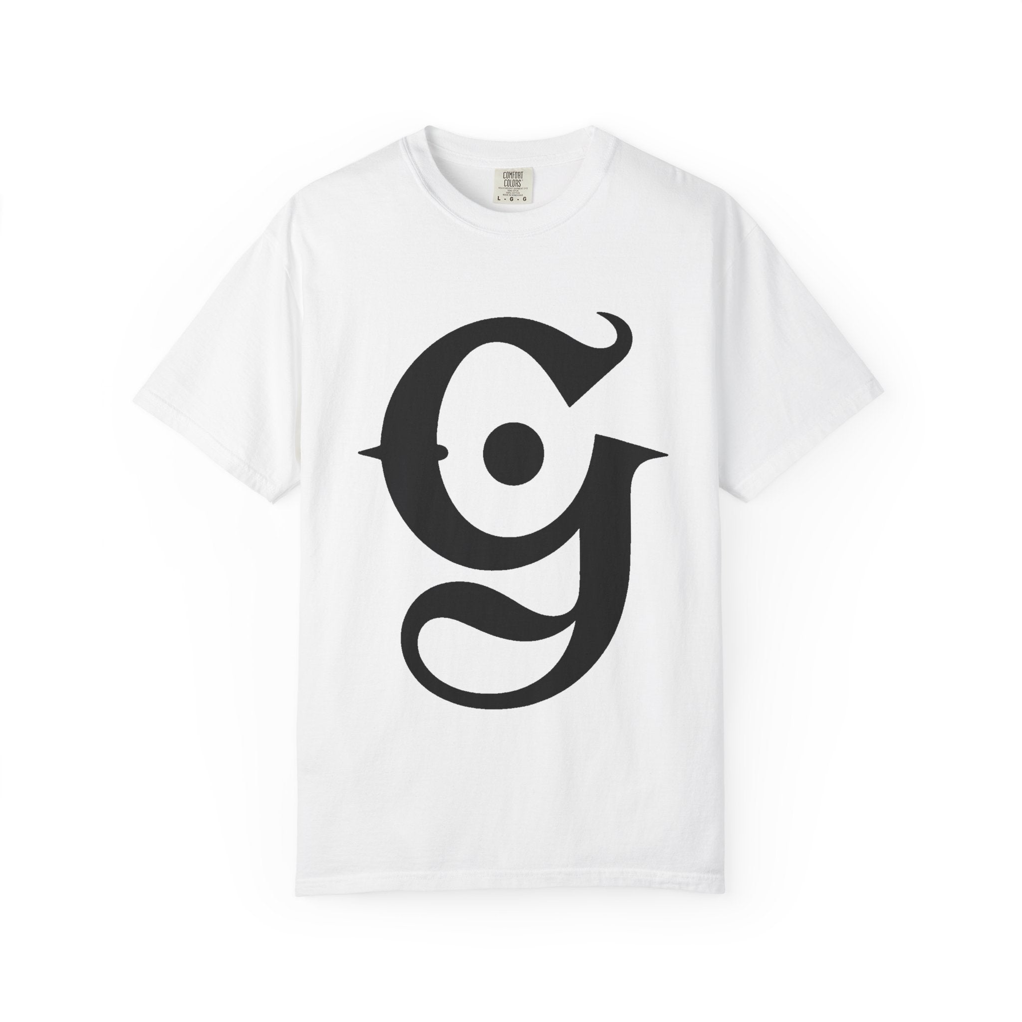 Garment-Dyed Graphic Tee — Gothic “g” Front & “The Getting Spot” Graffiti Back