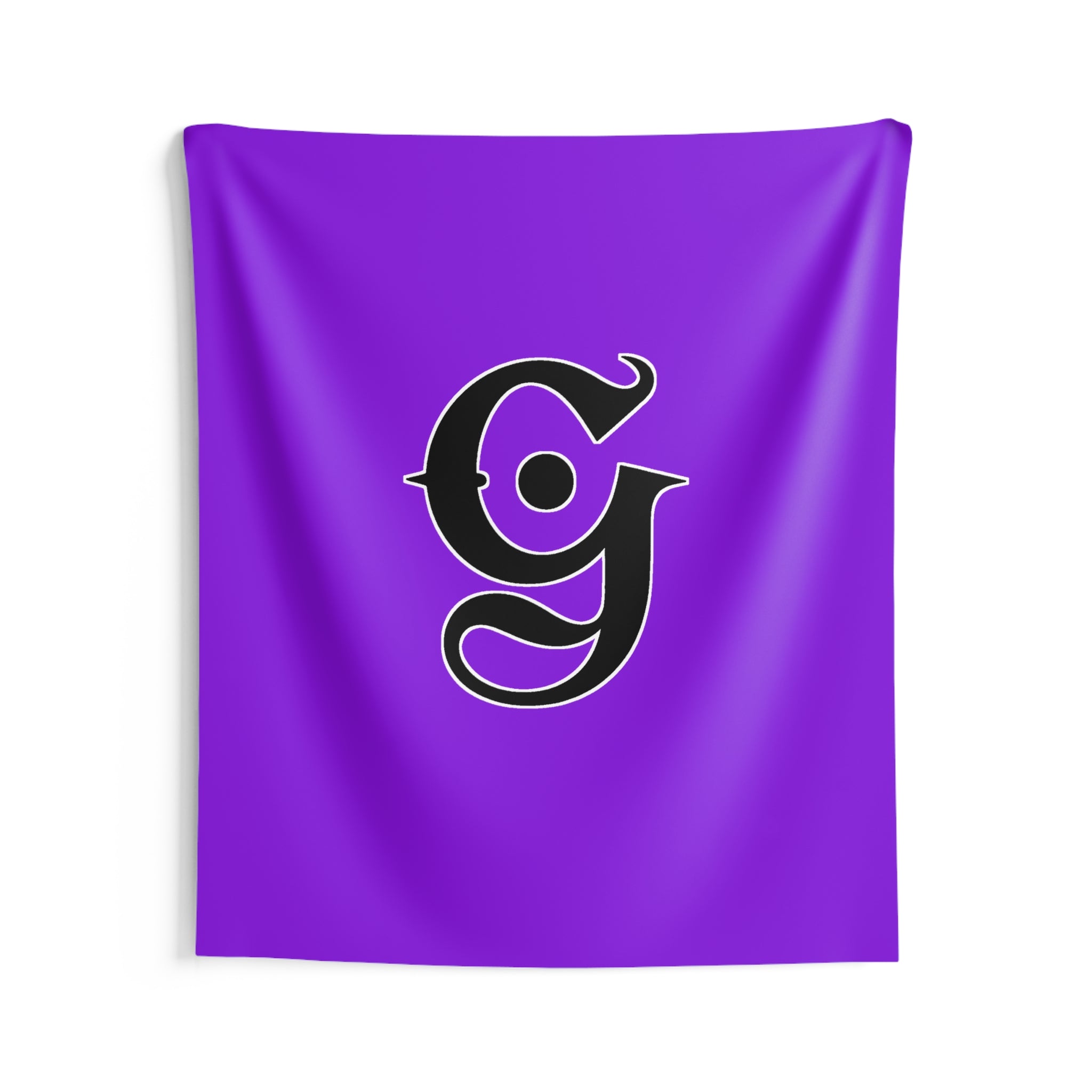 Big G Wall Tapestry — Purple with Black Logo