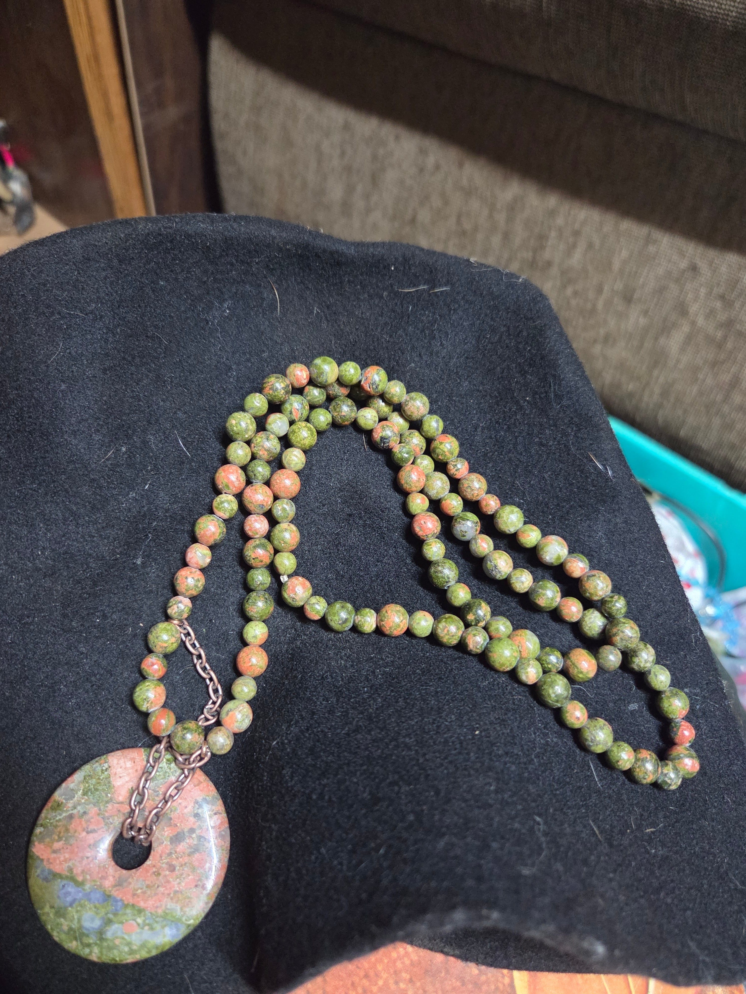 unakite necklace w unakite pendant