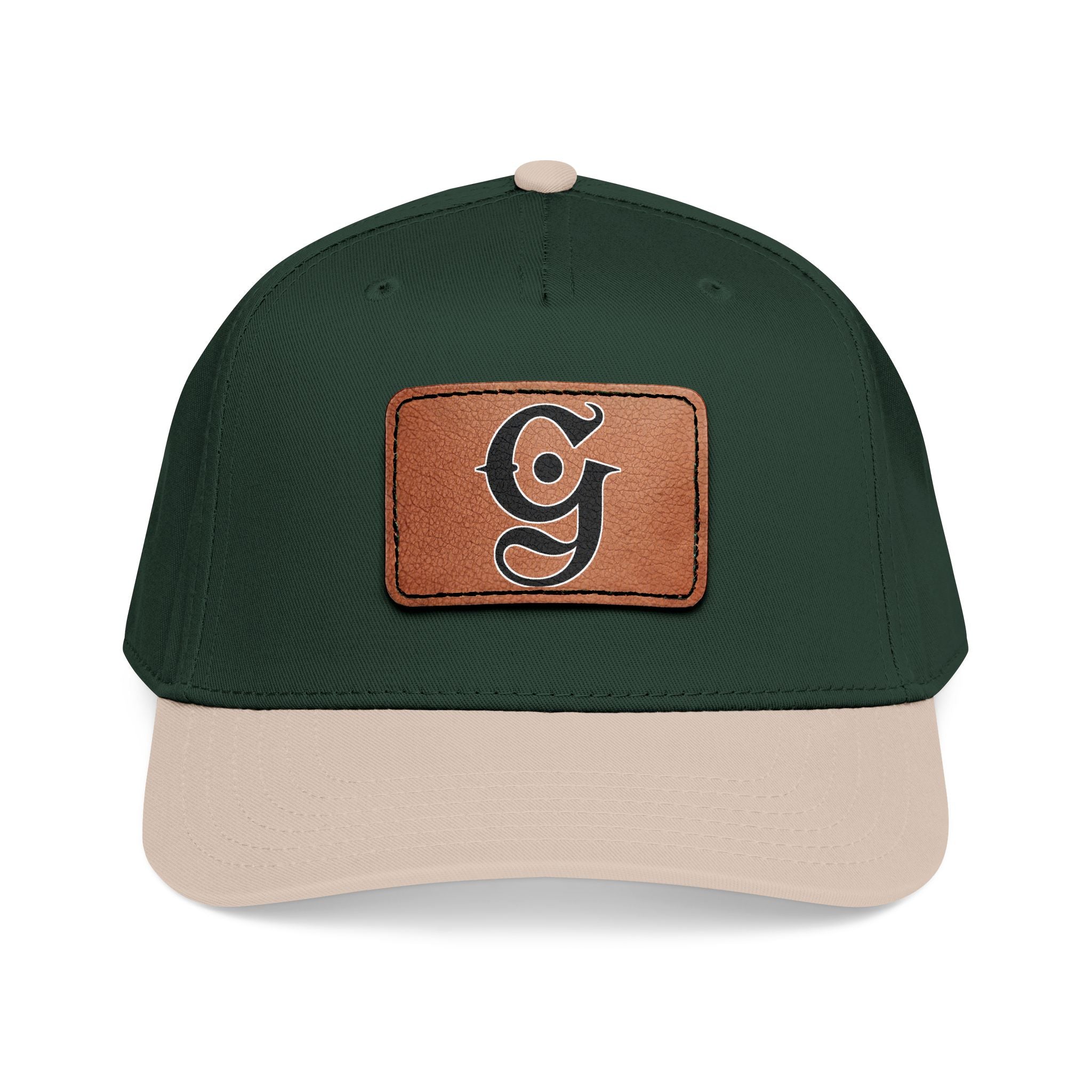 Mid Profile Baseball Cap with Leather “G”