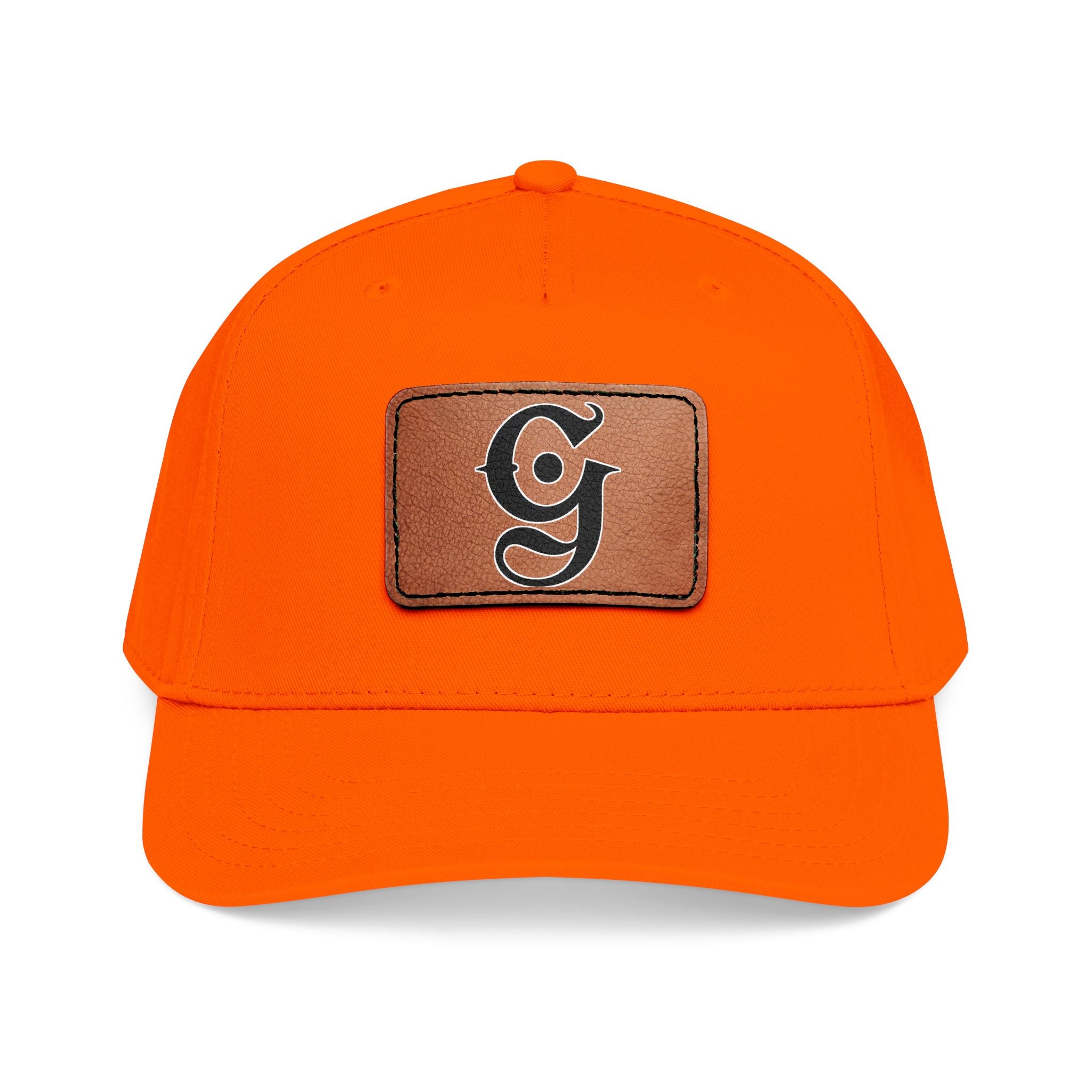 Mid Profile Baseball Cap with Leather “G”