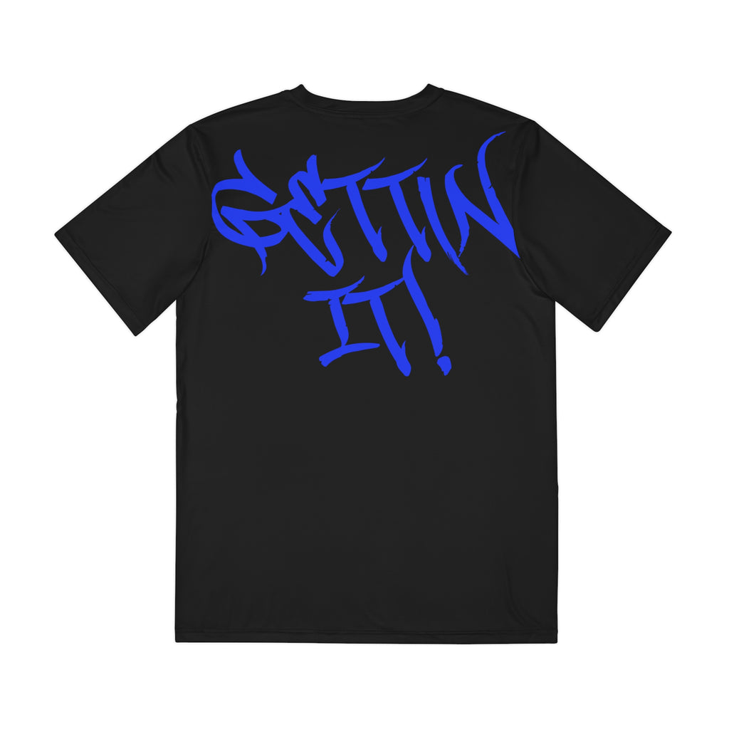GETTIN it! Men's Polyester Tee — Motivational All-Over Print Shirt