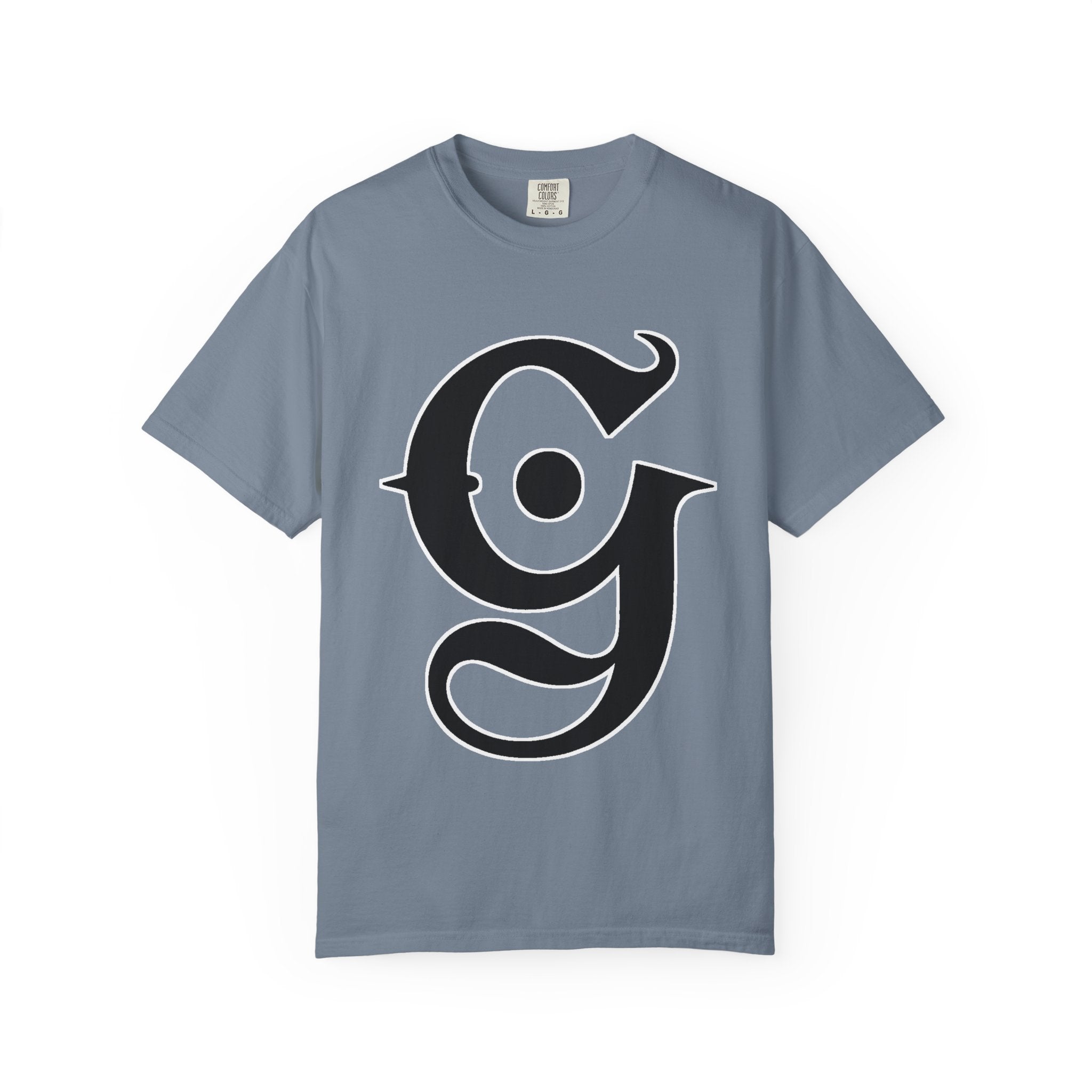 Garment-Dyed Graphic Tee — Gothic “g” Front & “The Getting Spot” Graffiti Back