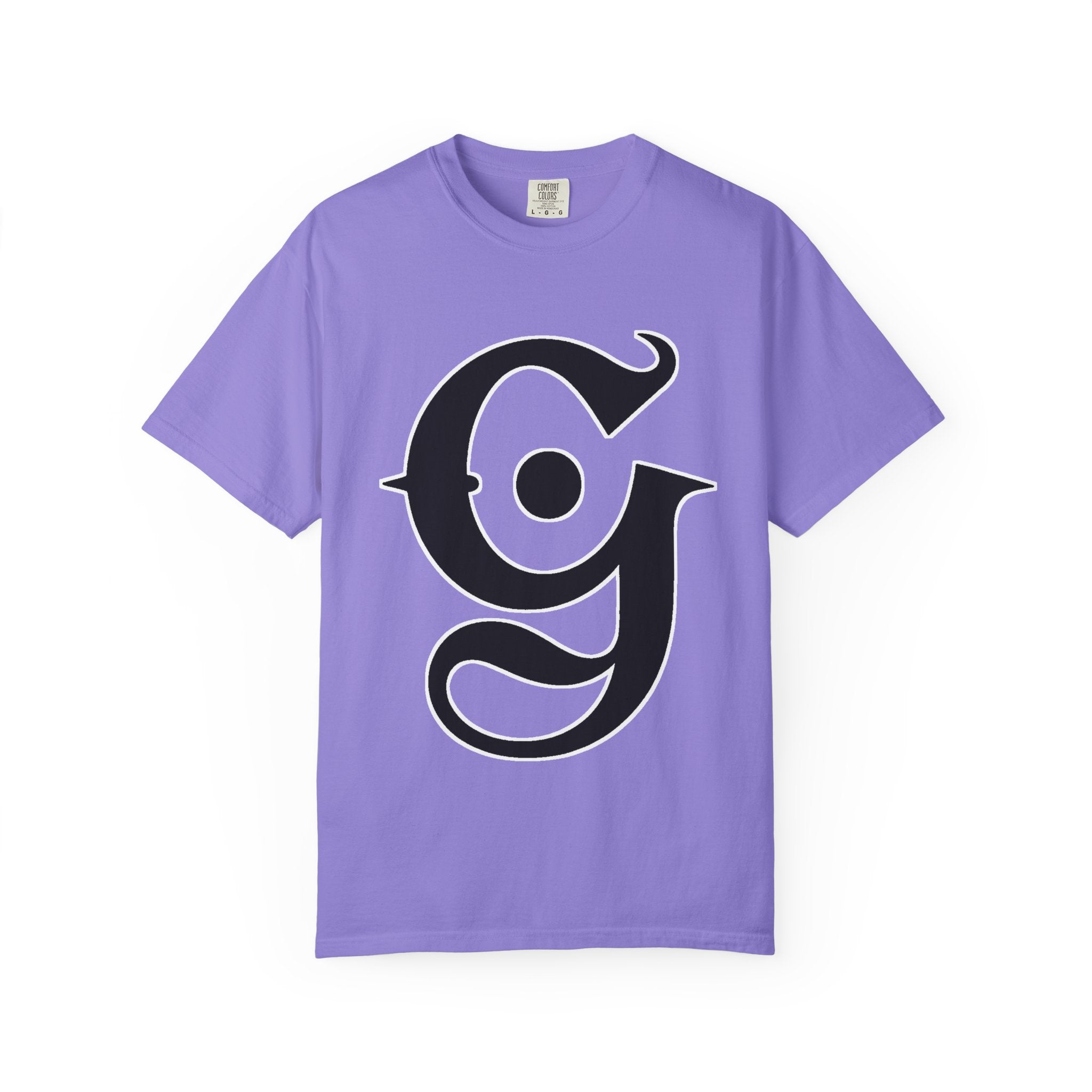 Garment-Dyed Graphic Tee — Gothic “g” Front & “The Getting Spot” Graffiti Back