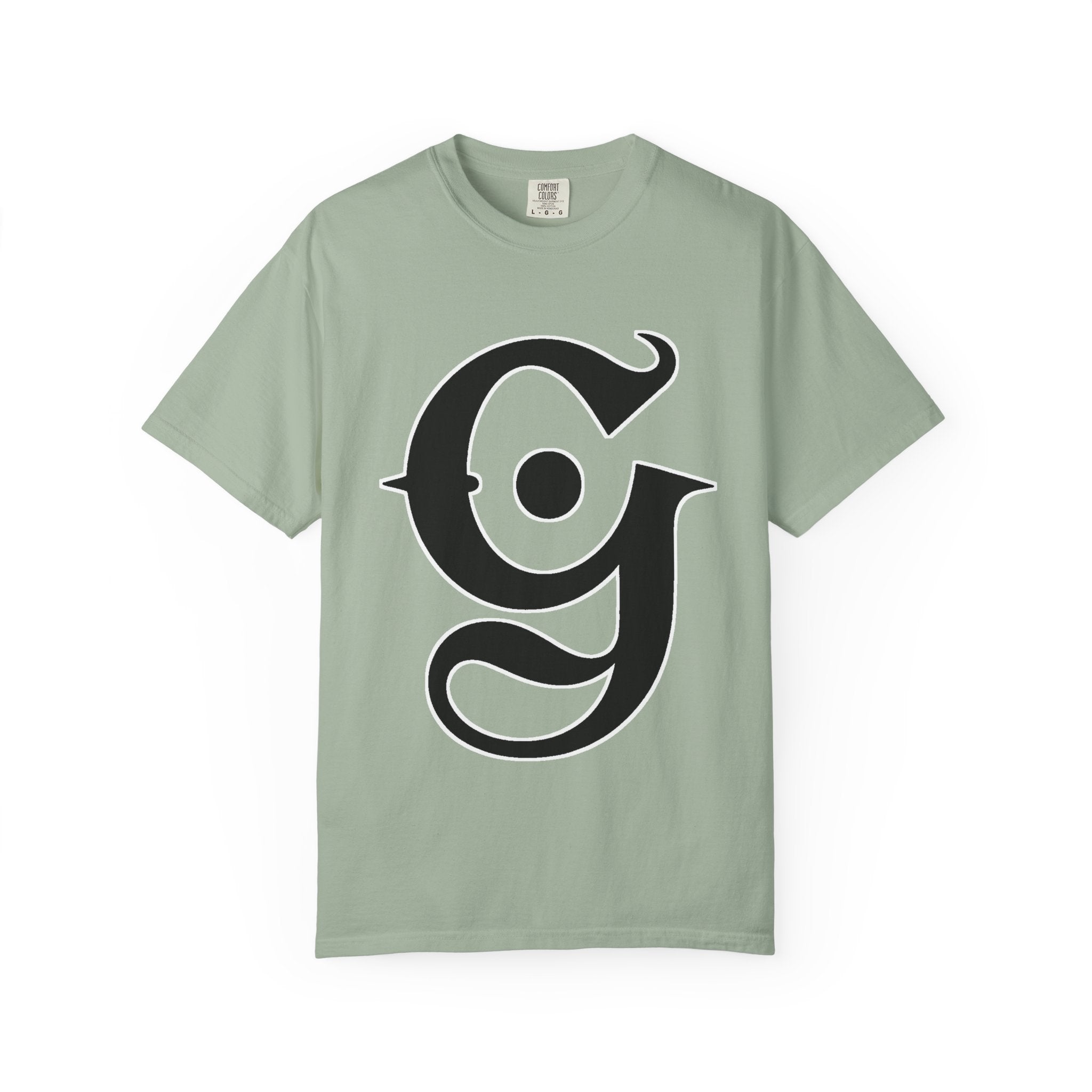 Garment-Dyed Graphic Tee — Gothic “g” Front & “The Getting Spot” Graffiti Back