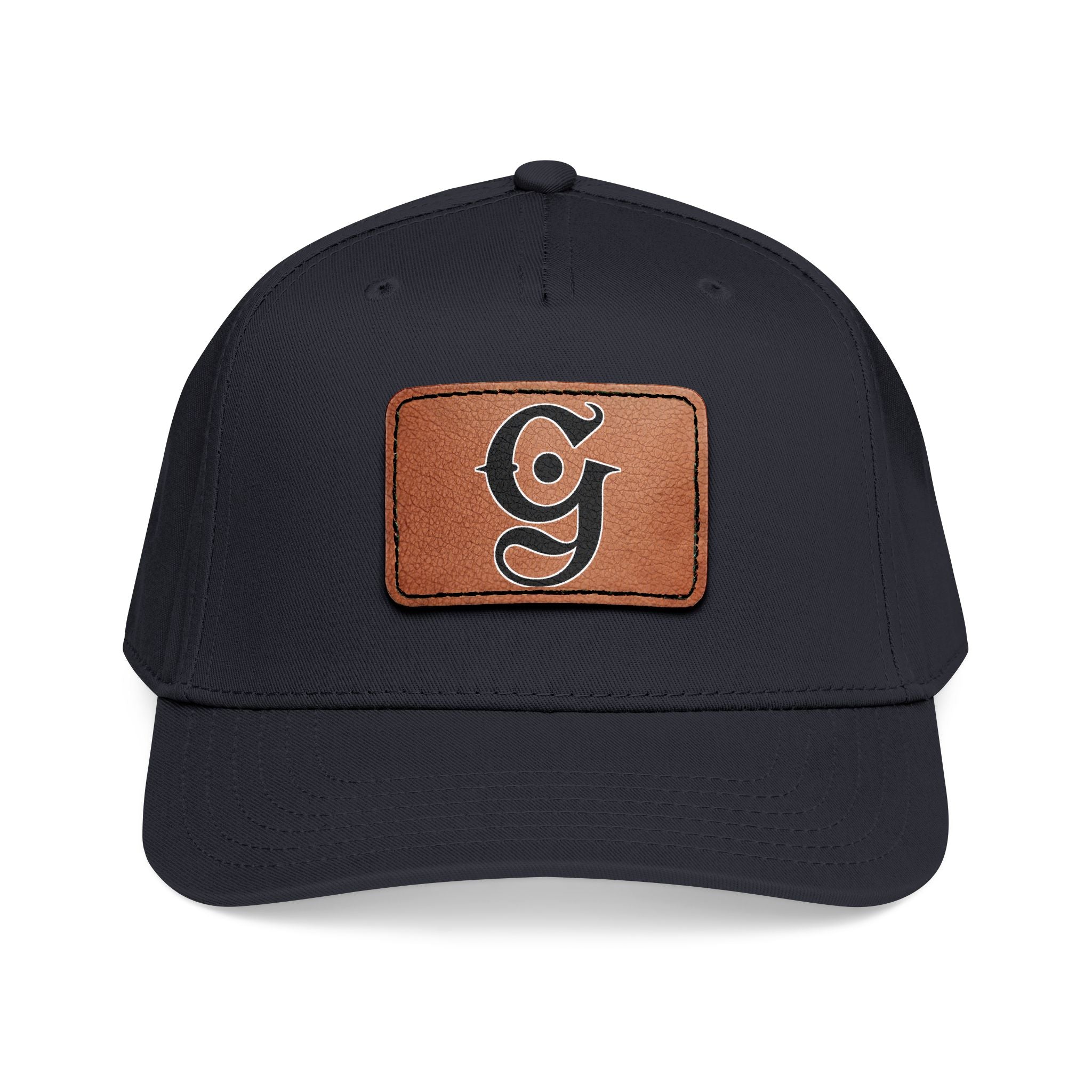 Mid Profile Baseball Cap with Leather “G”