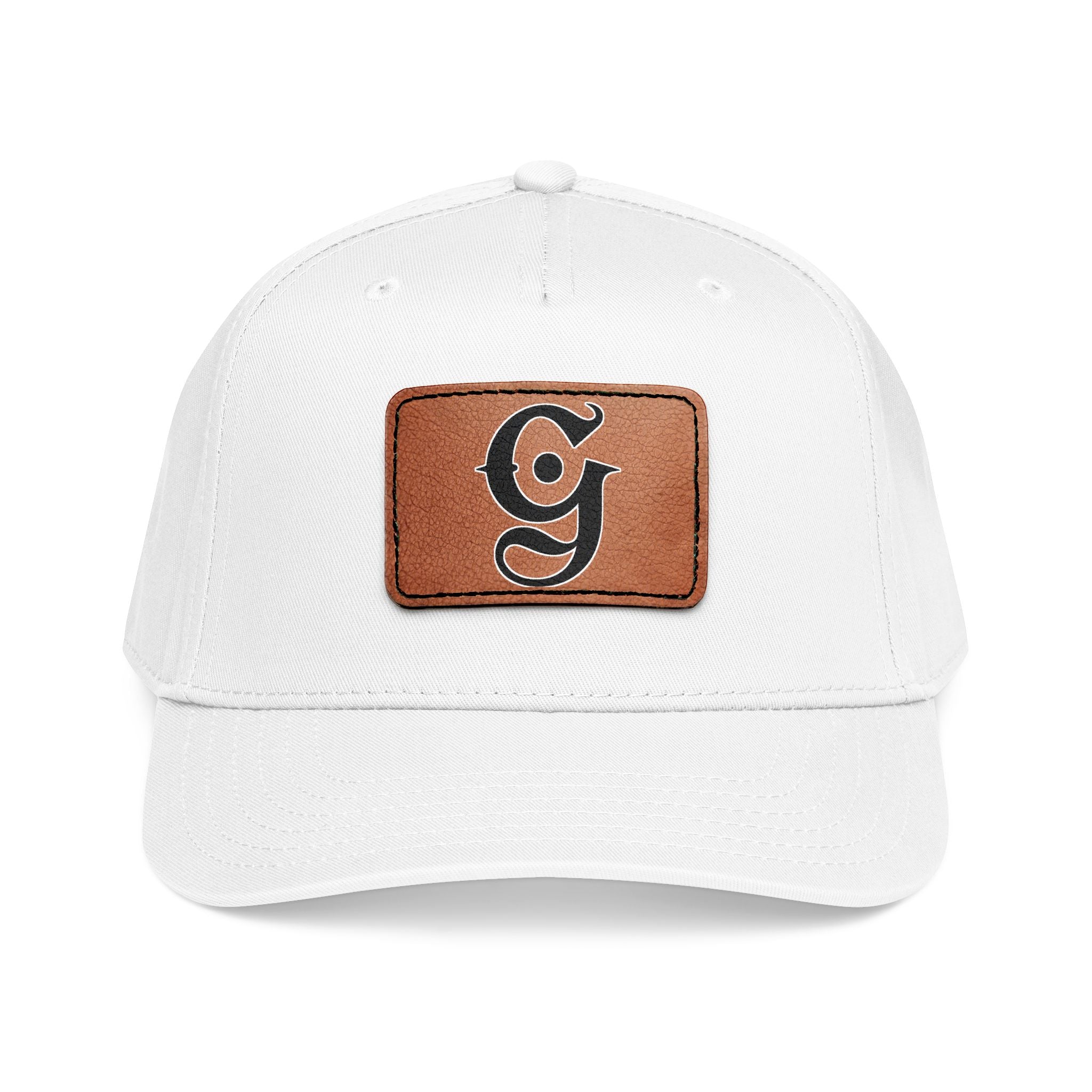 Mid Profile Baseball Cap with Leather “G”