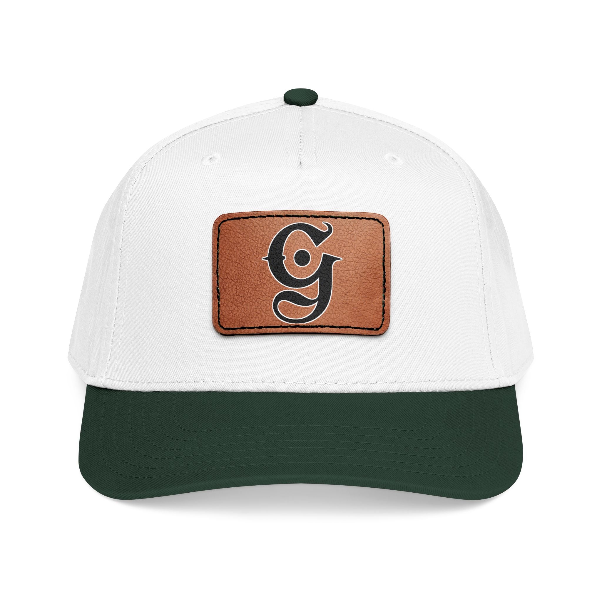 Mid Profile Baseball Cap with Leather “G”