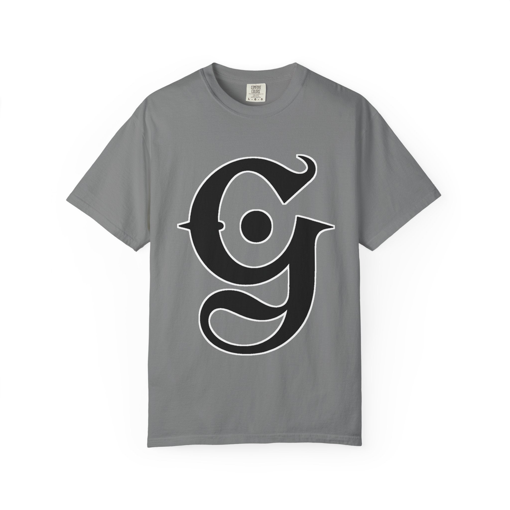Garment-Dyed Graphic Tee — Gothic “g” Front & “The Getting Spot” Graffiti Back