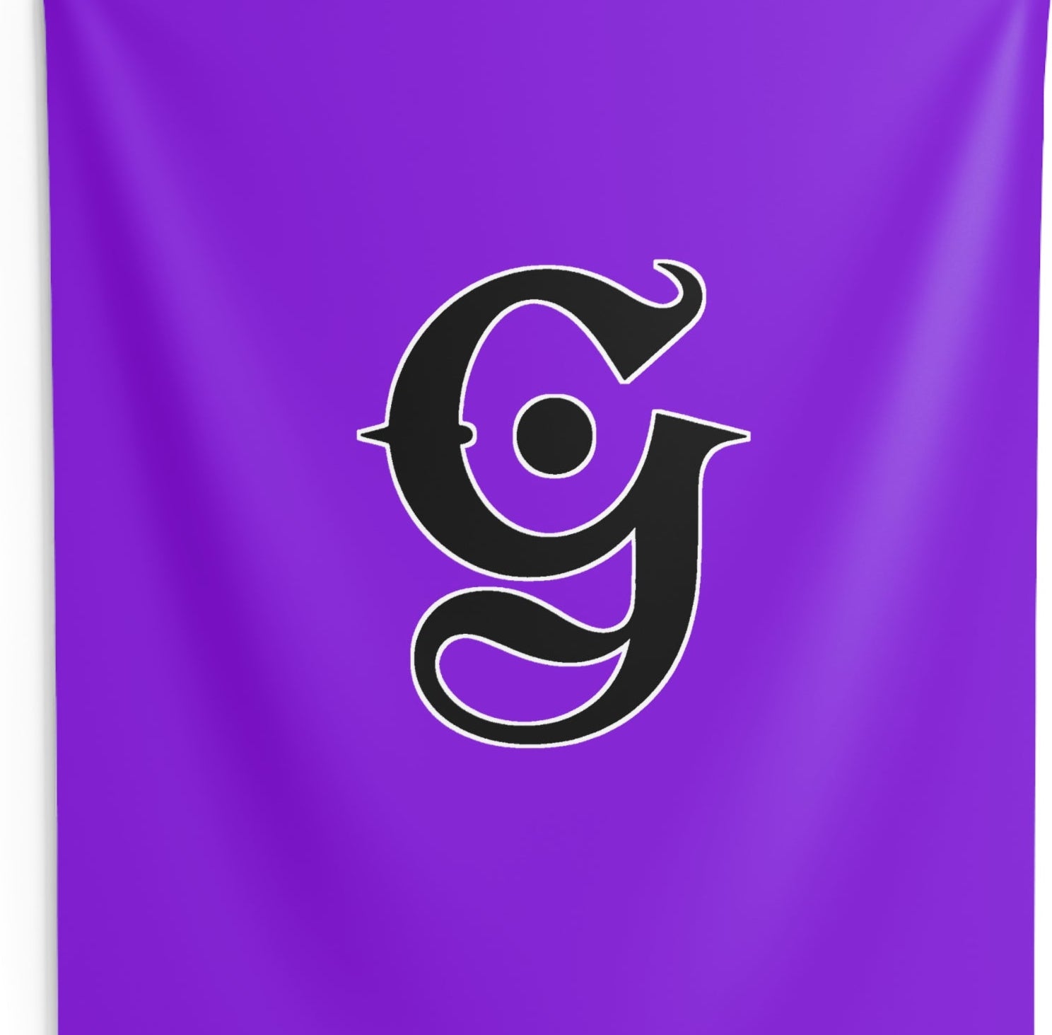 Big G Wall Tapestry — Purple with Black Logo