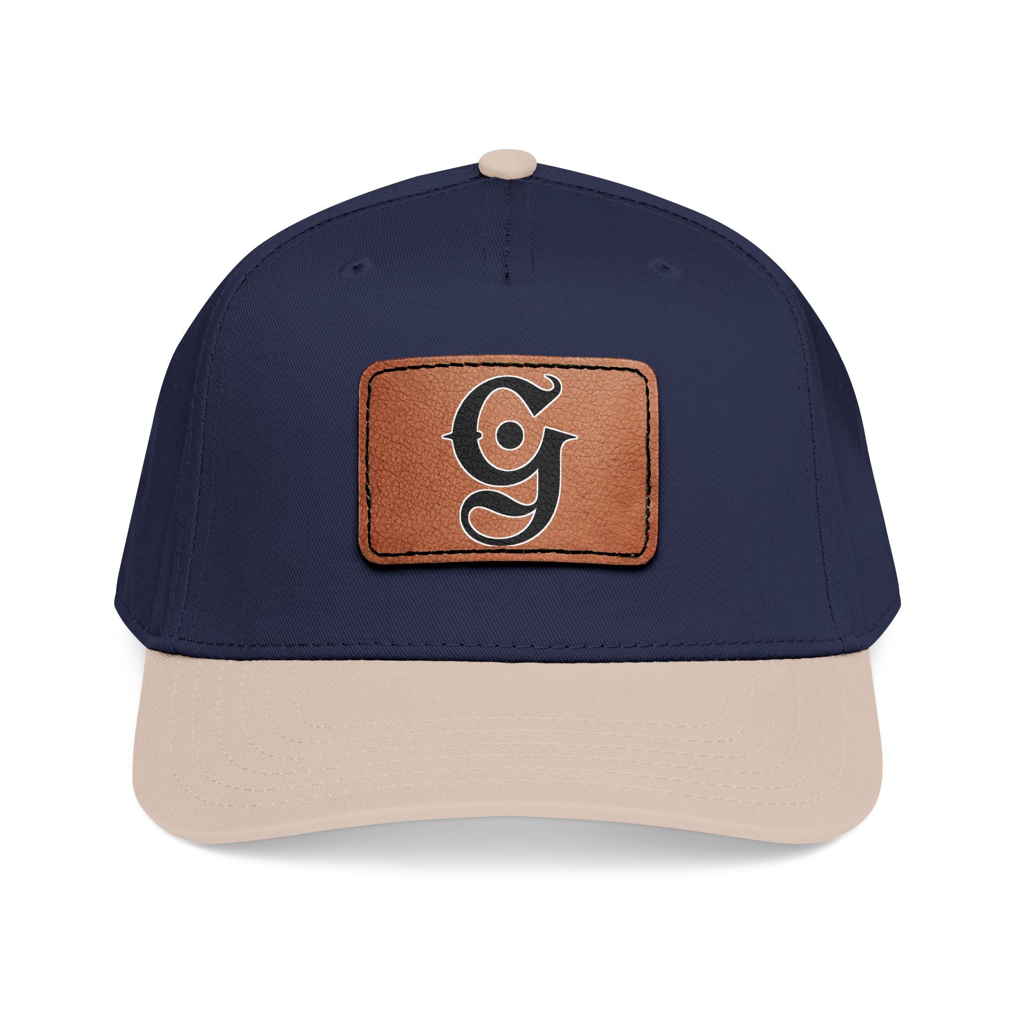 Mid Profile Baseball Cap with Leather “G”