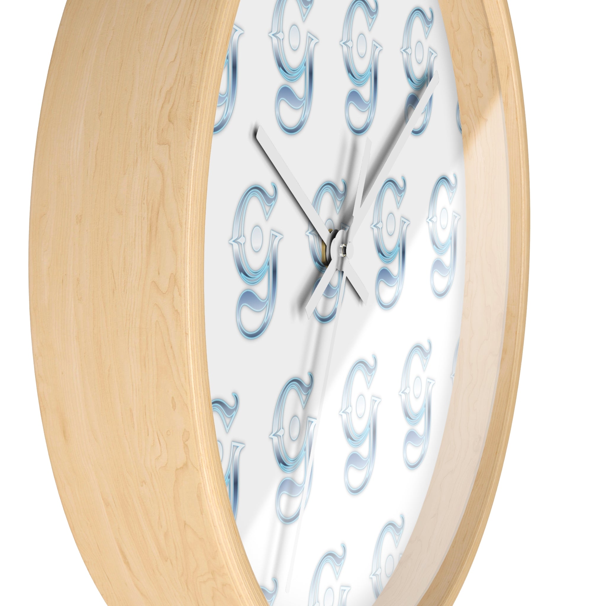 Blue Swirl Pattern Wall Clock — Modern Nautical Decorative Clock