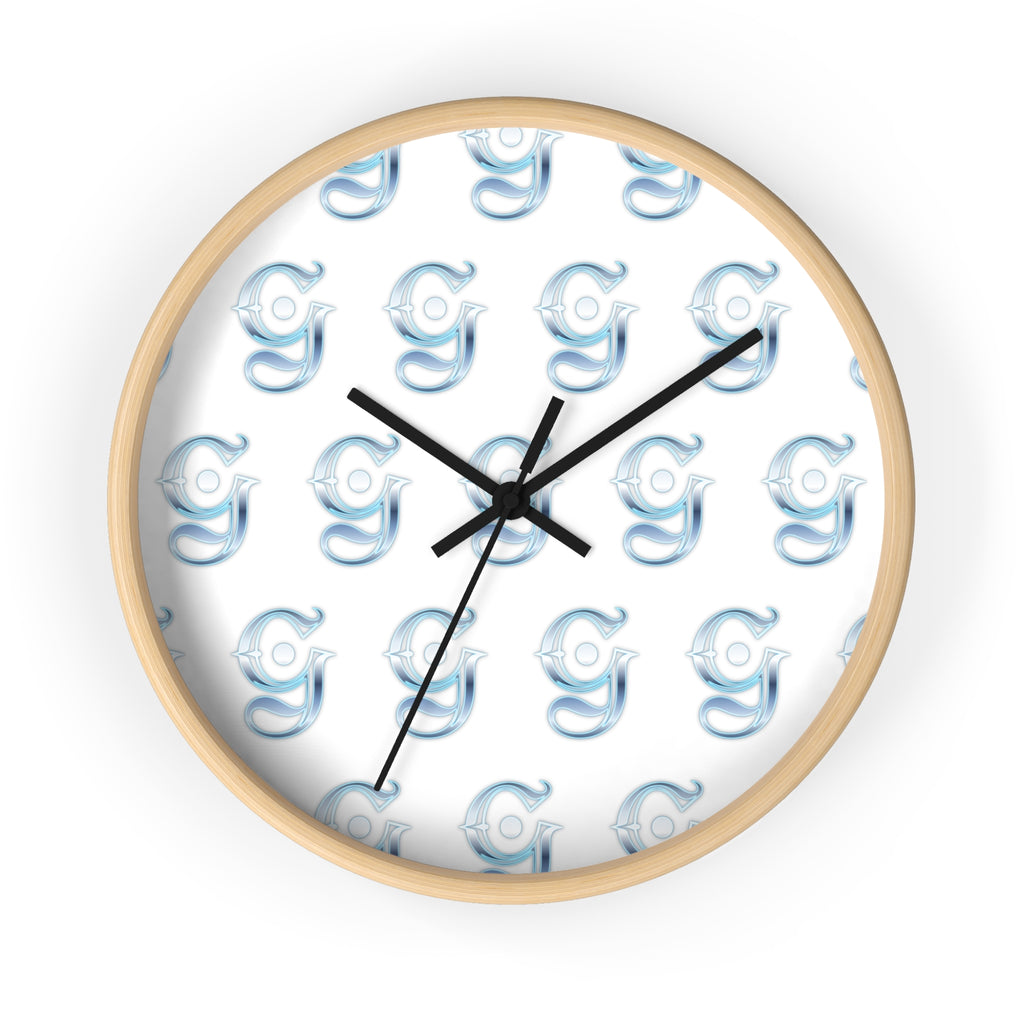 Blue Swirl Pattern Wall Clock — Modern Nautical Decorative Clock