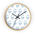 Blue Swirl Pattern Wall Clock — Modern Nautical Decorative Clock