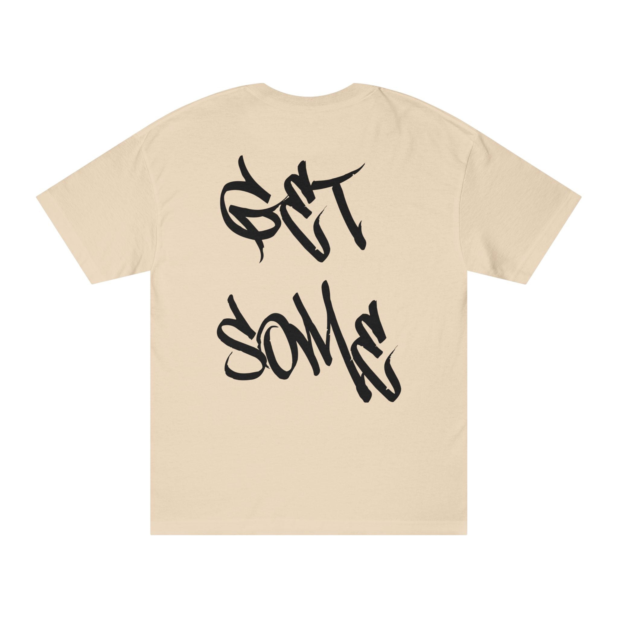 "Get Some" Graphic Tee — White Streetwear T-Shirt with Script Logo