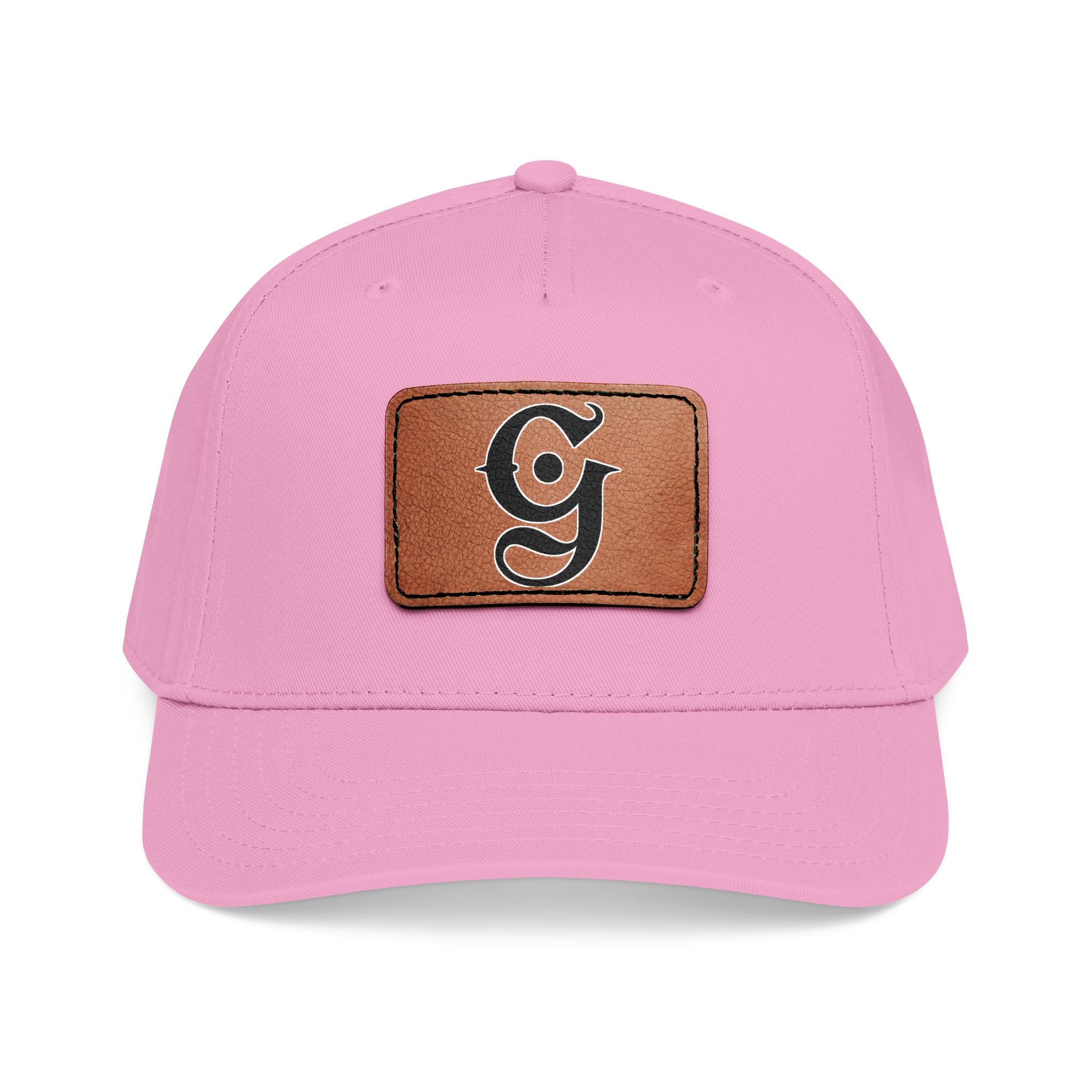 Mid Profile Baseball Cap with Leather “G”